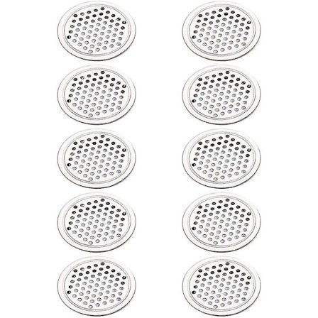 20 stycken Runt rostfritt stål Ventilationsgaller Cover - Cirkeldesign för skåp Skåp frånluftsventilation i kitc