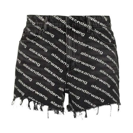 Alexander Wang, Denim Shorts Grijs, Dames, Maat:W25