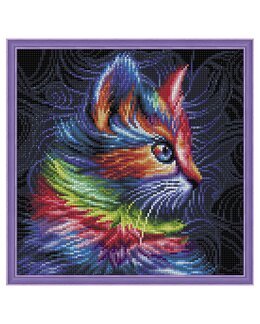 Diamond Painting Färgstark Katt