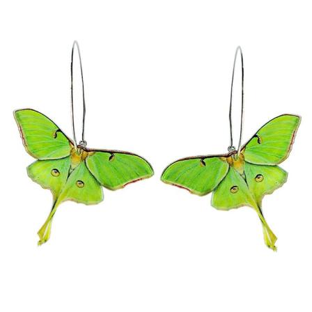 Moth Örhängen För Kvinnor Flickor Söt Grön Akryl Fjärilsbåge