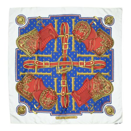 Hermès Vintage, Pre-owned Scarf Blauw, Dames, Maat:ONE Size