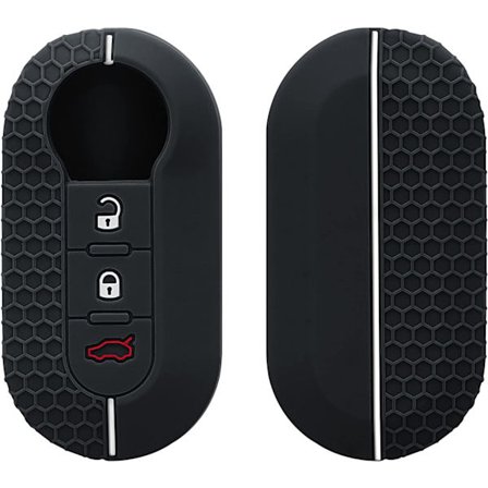 Musta-valkoinen auton avaimen kotelo, yhteensopiva Fiat Lancia 3-painikkeisen kanssa -