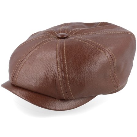 Stetson - Ruskea flatcap Lippis - Hatteras Lamb Nappa Brown Flat Cap @ Hatstore