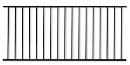 Jabo Torö 34010 Staket 2000x900x25 mm, svart, galvaniserat stål, Utemiljö