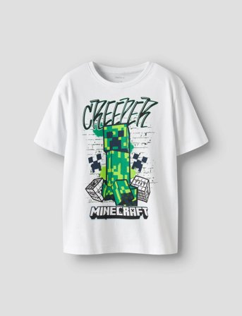 name it Nkmdi Minecraft Ss Nreg Top Box Noos Bfu - White - 116