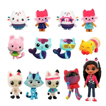 Gabbys Dukkehus, Deluxe figursæt med 7 legetøjsfigurer og overraskelsestilbehør, legetøj til børn fra 3 år