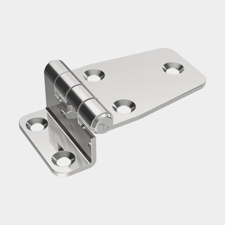 Luikscharnier Roca, 67.5 x 37 x 15 mm, met offset / verschoven scharnier, roestvrij staal