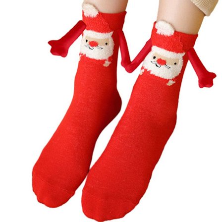 Julehåndtrykk Sokker Par Magnetiske Håndtrykk Sokker