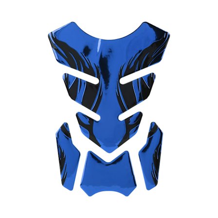 4 stk Motorsykkel Drivstofftank Beskyttende Dekal Myk Svamp Tape Modifikasjon Vedlikehold Blå