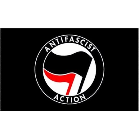 ANTI FASCIST ACTION FLAG Polyester 1 flag ANTI-FASCIST ANTIFA AX 286