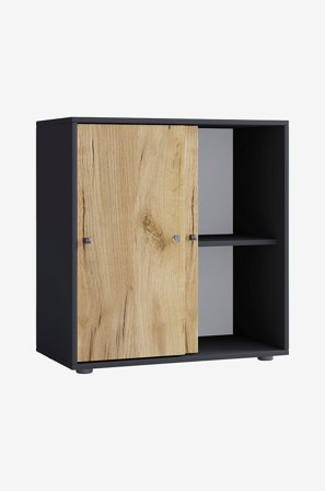 VCM - Kontorskab Lona L med skydedøre - Grå - Skabe - Fra Homeroom