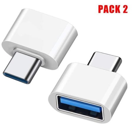 USB-adapter till Type-C - E.F.CONNECTION - Paket med 2 - Lätt - Kompakt - Praktisk