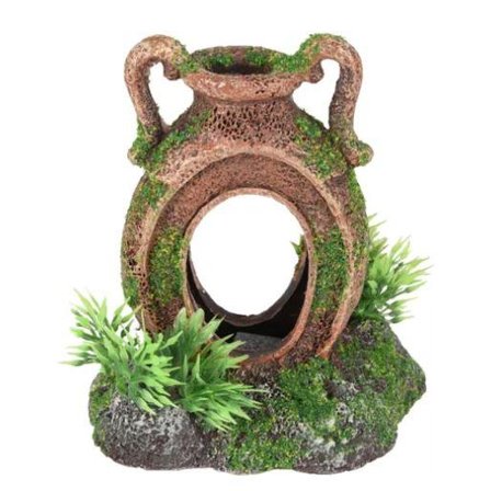 Akvariedekorasjon Kanne med Planter - 11cm