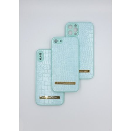CROCO TURQUOISE- Turkos skal med hållare till Iphone 7/8PLUS