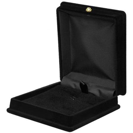 1 x Fløyels Halskjede Smykke Display Oppbevaringsboks Gaveetui Holder Organizer --- Svart