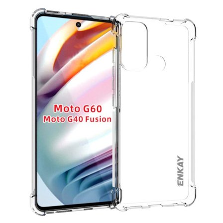 ENKAY genomskinligt droppsäkert fodral för Motorola Moto G40 Fusion / Moto G60