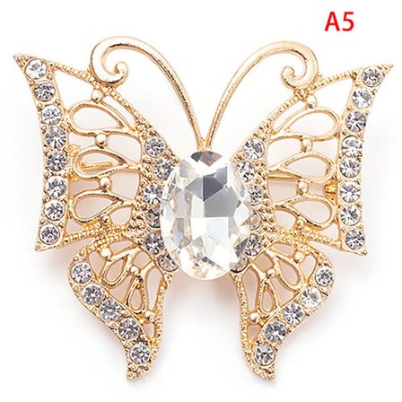 Alloy Rhinestone Butterfly Brosje Mote All-match skjerf Buckl