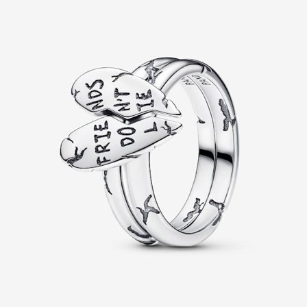 Pandora - Stranger Things - Friends Don't Lie Delbar Ring - Sterlingsølv Omkreds: 58mm,A