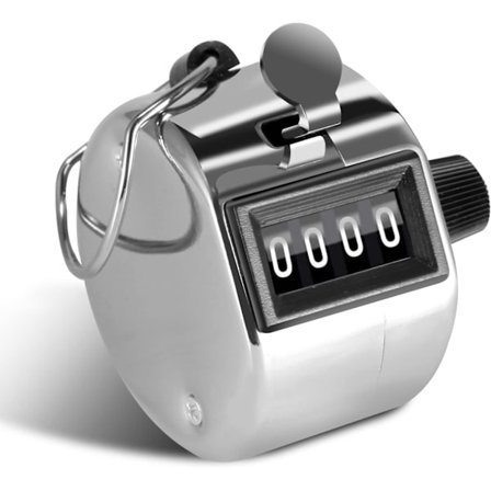 4-numeroinen manuaalinen laskuri, laskuri ihmislaskuriin, golf-urheiluun, kouluttajakouluun