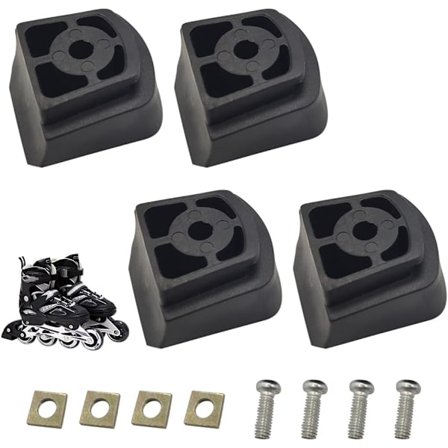 Inline Rullebremsekloss, Rulleskøytebremsekloss, Quad Rullebremsekloss, Universal, Tilbehør kompatibel Blokkeringsbremse Erstatning, Svart