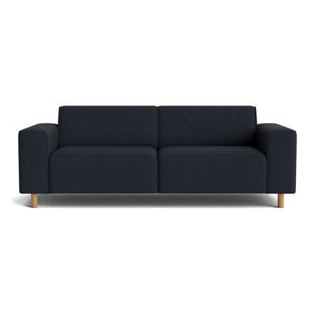 Seam 3-Sitzer-Sofa in Loop Dunkelblau, modernes Design mit geripptem Muster, bequeme Polsterung, zeitloser Stil, 78cm Höhe für Wohnzimmer.