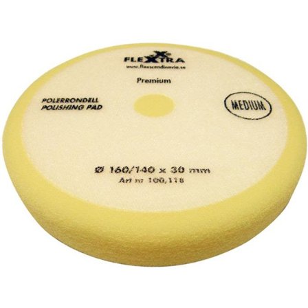 Flexxtra 100118 Poleringsrondell middels hard, 160 mm, Maskintilbehør & forbruk
