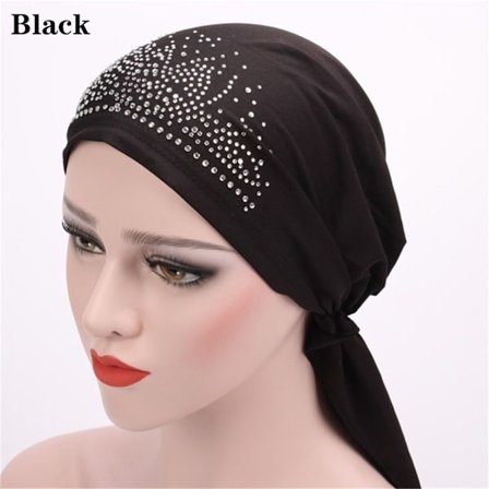 Turban Hat Muslimsk Wrap SORT