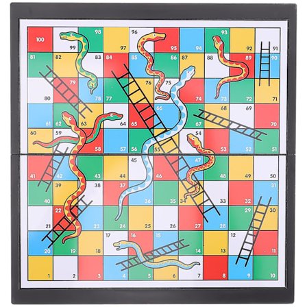 1 Sæt Slange og Stiger Brætspil Sjove Magnetiske Brikbræt Legetøj Magnet Brætspil (FMY)