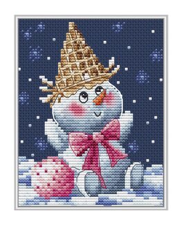 Stickpackung Bild Der Charme des Schneemanns - Collection D'Art