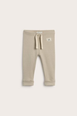 Kappahl | Prążkowane legginsy dla niemowląt | Beżowy