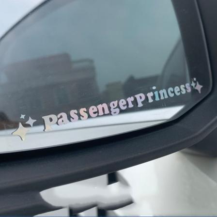 6 stk Passasjer Prinsesse-klistremerker Brev Bil Ryggespeil Colorful