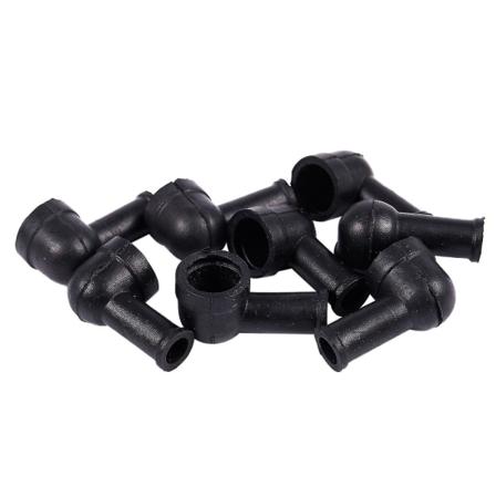 8 kpl 15mm X 8mm musta tupakointiputken muotoiset PVC-akkuliittimen eristyskannet Hy