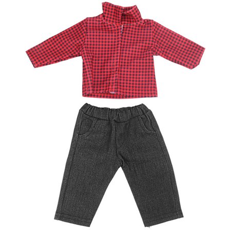 Fashionabla Docktoppar och Byxor Vardagskläder för 18-tums Docka QD18-045