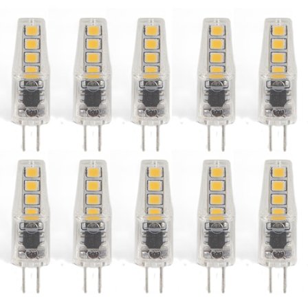 10 kpl G4 8LED-valoa 2835 lamppusirua 2W 360 asteen PC-lamppu kotiin toimistoon 220V lämmin valo