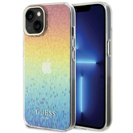Guess IML Faceted Mirror Disco Iridescent tapauksessa iPhone 15 - monivärinen