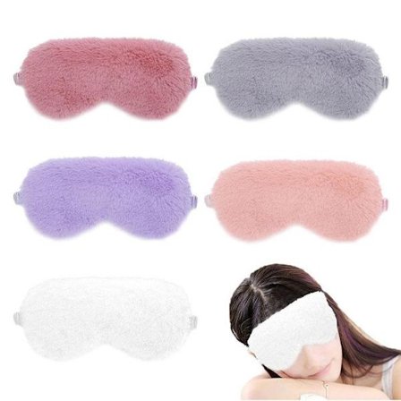 Pakke med 5 sovemasker, skyggepandebånd, sovemasker med justerbar elastik