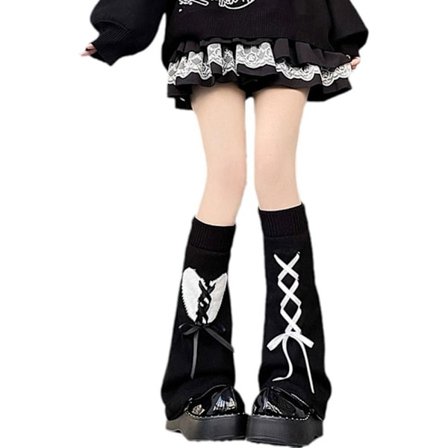 Benvärmare Lösstrumpor Sockor SVART&VIT