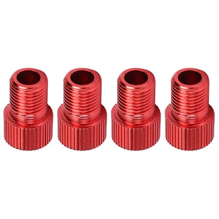 4st Road Bike Cykel Motorcykel Luftpump Adapter för Presta till Schrader Converter (röd)