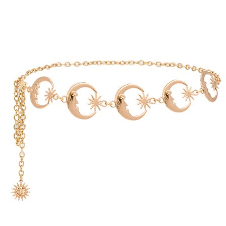 Månebælte Kæde Metal Taljekæde Jeans Kæder Mode Kropssmykker