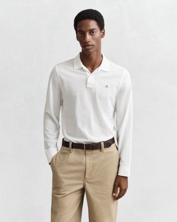 GANT Herren Piqué Rugger (XXL) Weiß