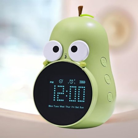 Lasten Herätyskello, Söpö Päärynä Herätä Lapset Unikoulutus Herätyskello