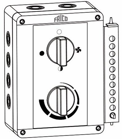 Frico ELSRT Kontrolpanel med termostat til ELC, ELV, Varme