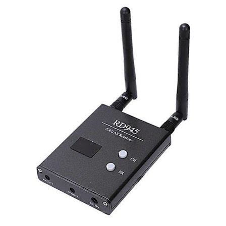 FPV 5.8 GHz 48CH RD945 Diversity Receiver med A/V og strømkabler