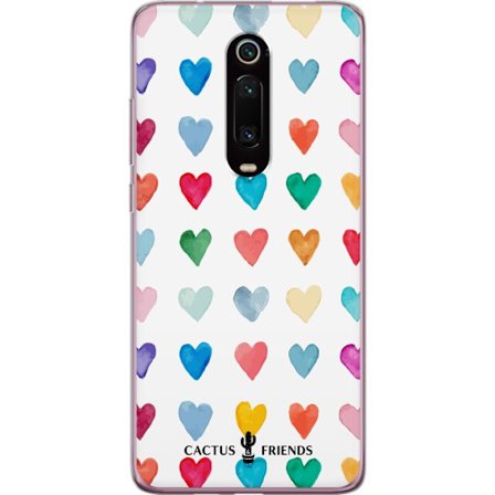 Yhteensopiva Puhelinkuori Xiaomi Xiaomi Mi 9T Pro Cactus and Friends - Watercolor Love Grid