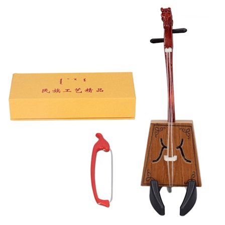 Musikk Instrument Modell Klassisk Håndlaget Miniatyr Etnisk Musikk Instrument Modell med Etui Stativ