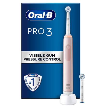 Oral-B Pro 3 Eltandbørste Rosa, Medicin & Pleje, Tandbørster, Voksentandbørster