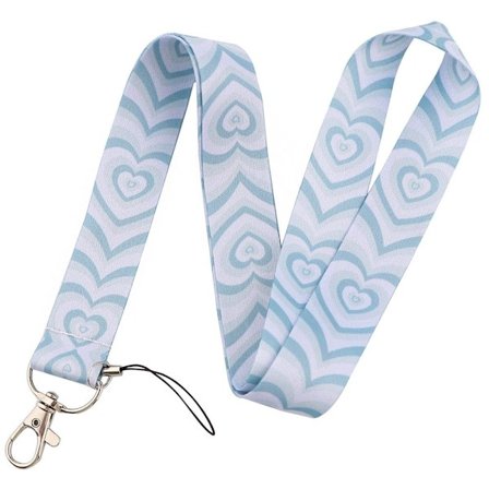 Universal nyckelband för telefon med hjärtformat mönster - Ljusblått Hjärta