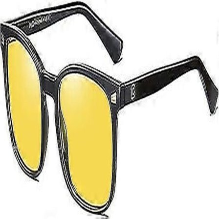 Natkørselsbriller Damer Herre Gule Polariserede Glas Anti-blænding UV-beskyttende Briller