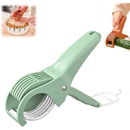 Uusi banaaniviipaleleikkuri - Monikäyttöinen hedelmä- ja vihannesleikkuri makkaralle, kurkulle, mansikalle, vihreä keittiöväline