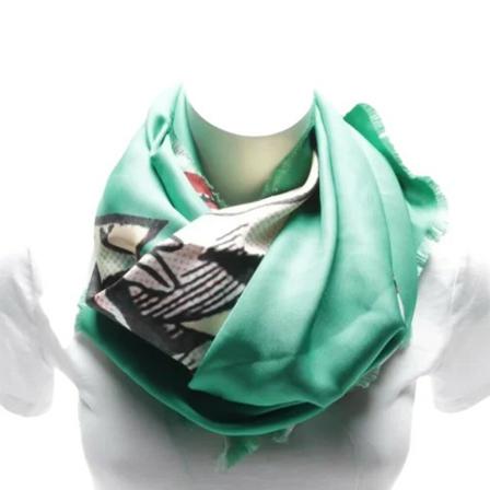 Gucci Vintage Pre-owned Silke sjalar blå, Dam Vintage Accessoarer, Dam, Storlek: ONE SIZE